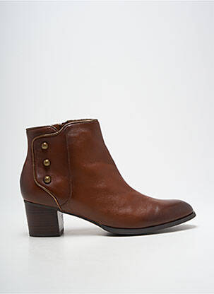 Bottines/boots matière lisse talon de 4 à 6cm marron MAM'ZELLE femme