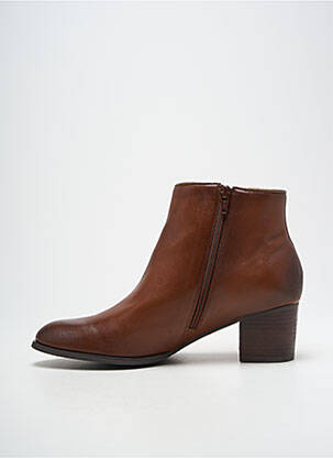 Bottines/boots matière lisse talon de 4 à 6cm marron MAM'ZELLE femme