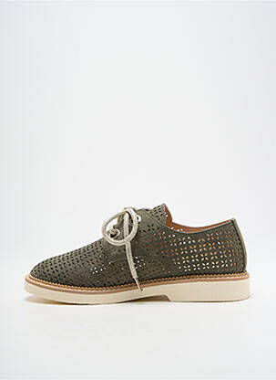 Derbies bout rond talon plat jusqu'à 3cm vert ARMISTICE femme