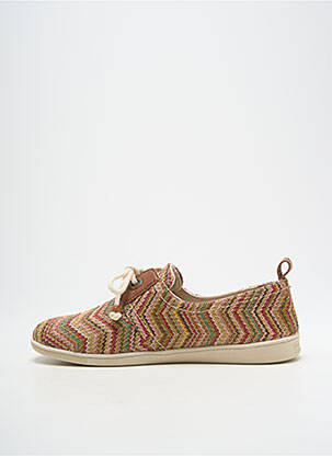Baskets bout rond talon plat jusqu'à 3cm marron ARMISTICE femme