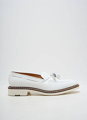 Mocassins matière lisse talon plat jusqu'à 3cm blanc PELLET femme