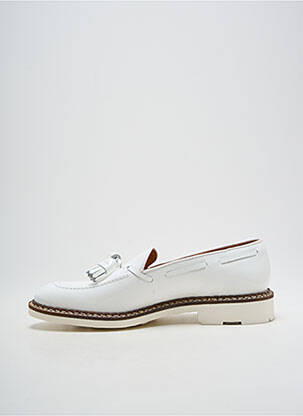 Mocassins matière lisse talon plat jusqu'à 3cm blanc PELLET femme