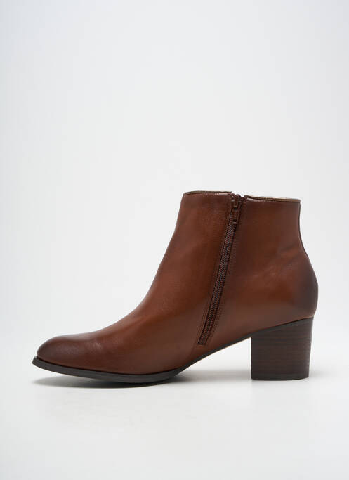 Bottines/boots matière lisse talon de 4 à 6cm marron MAM'ZELLE femme