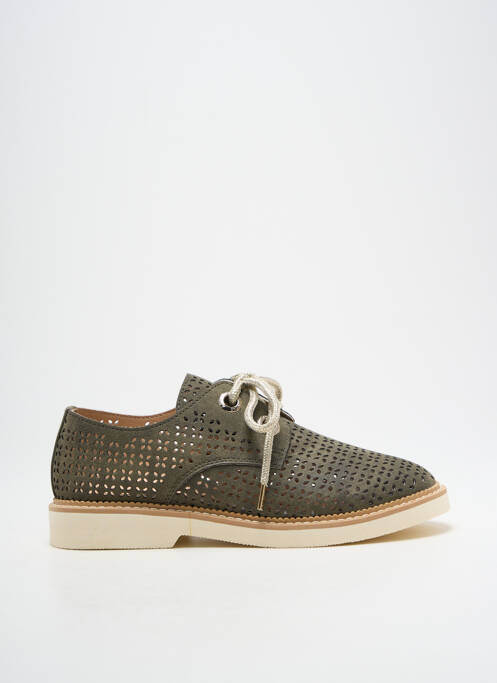 Derbies bout rond talon plat jusqu'à 3cm vert ARMISTICE femme