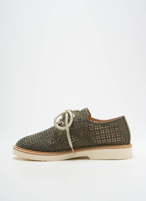 Derbies bout rond talon plat jusqu'à 3cm vert ARMISTICE femme