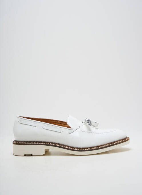 Mocassins matière lisse talon plat jusqu'à 3cm blanc PELLET femme