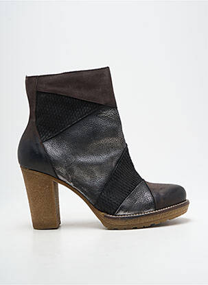 Bottines/boots matière lisse talon de 7 à 9cm argent PAPRIKA femme