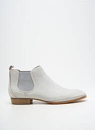 Bottines/boots matière lisse talon plat jusqu'à 3cm argent UN MATIN D'ETE femme