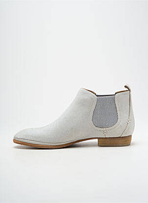 Bottines/boots matière lisse talon plat jusqu'à 3cm argent UN MATIN D'ETE femme