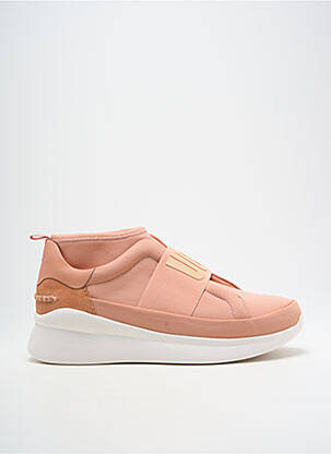 Baskets bout rond talon de 4 à 6cm rose UGG femme