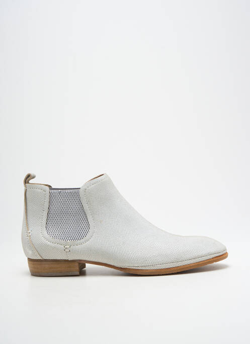 Bottines/boots matière lisse talon plat jusqu'à 3cm argent UN MATIN D'ETE femme