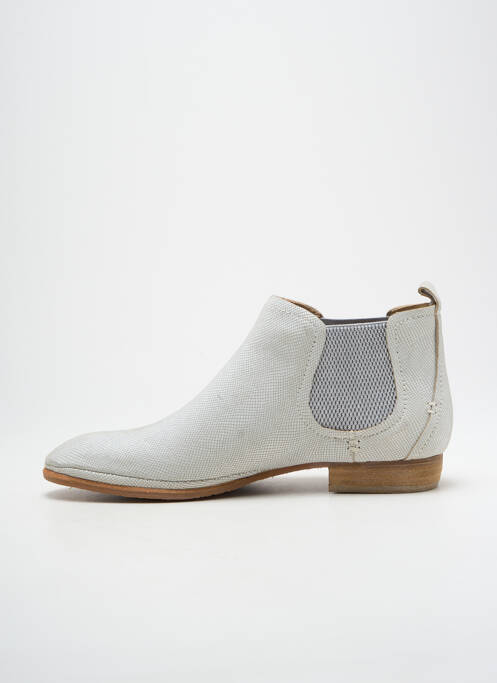 Bottines/boots matière lisse talon plat jusqu'à 3cm argent UN MATIN D'ETE femme