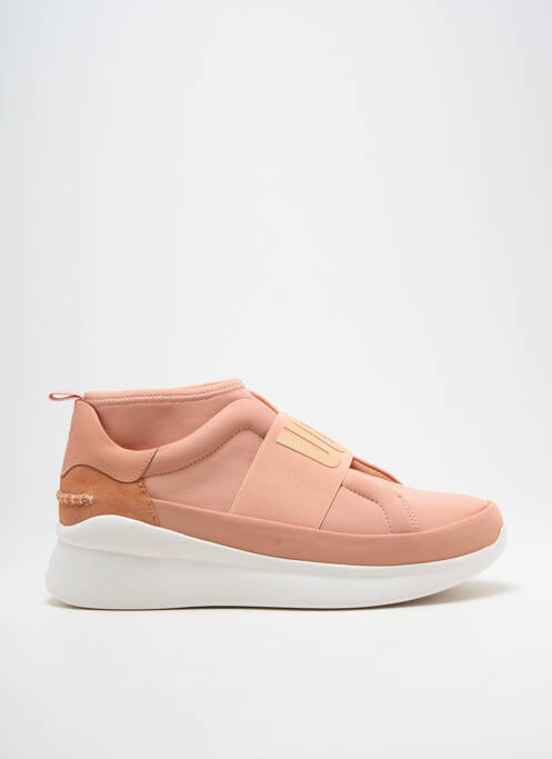 Baskets bout rond talon de 4 à 6cm rose UGG femme