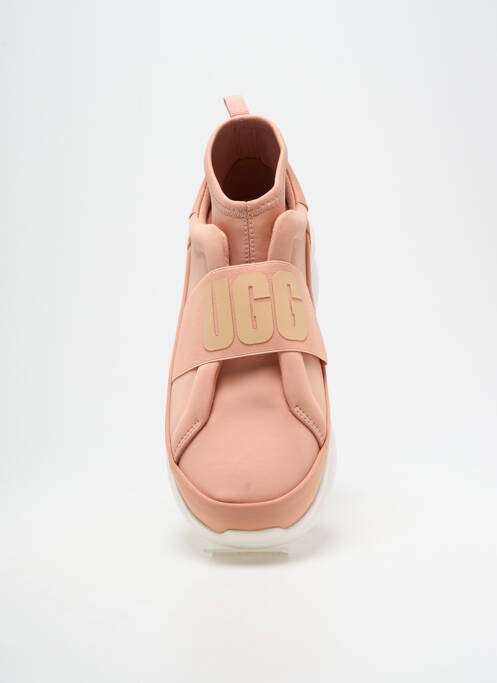 Baskets bout rond talon de 4 à 6cm rose UGG femme