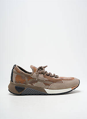 Baskets empiècements talon compensé marron DIESEL homme