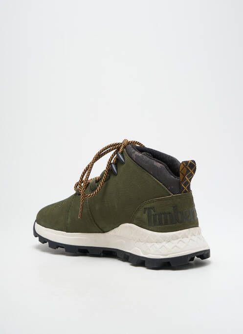 Baskets empiècements talon compensé vert TIMBERLAND homme
