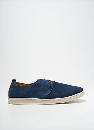 Baskets nubuck bout rond bleu KOST homme
