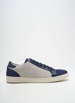Baskets tissage satiné bout rond bleu KOST homme