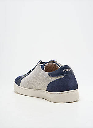 Baskets tissage satiné bout rond bleu KOST homme