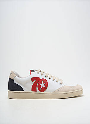 Baskets semelle amovible bout rond blanc KOST homme