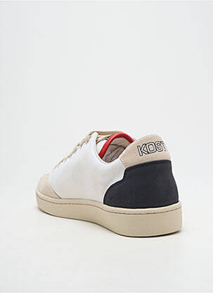Baskets semelle amovible bout rond blanc KOST homme