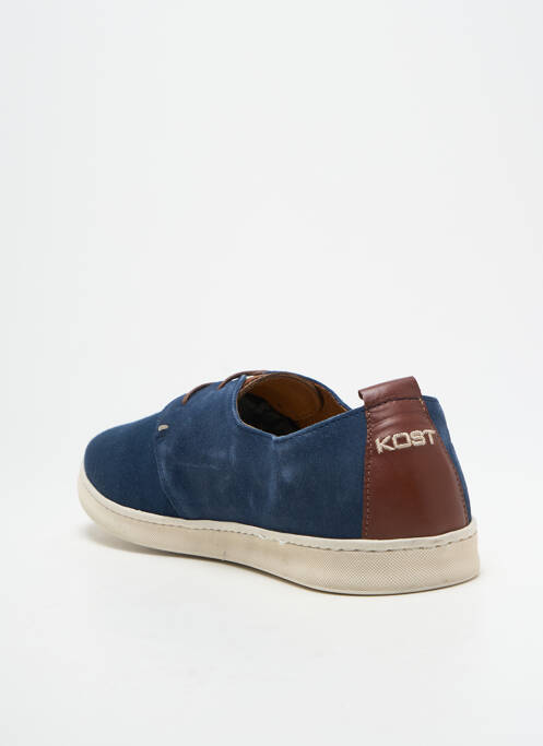 Baskets nubuck bout rond bleu KOST homme