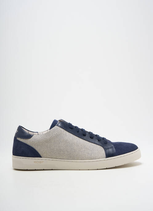 Baskets tissage satiné bout rond bleu KOST homme