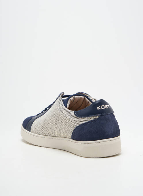 Baskets tissage satiné bout rond bleu KOST homme