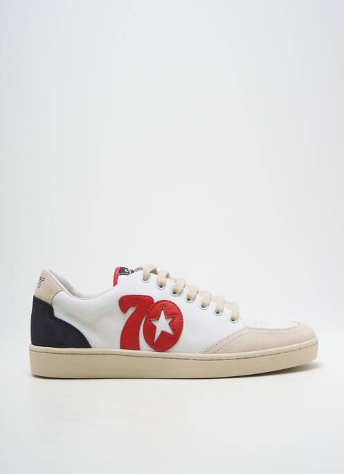 Baskets semelle amovible bout rond blanc KOST homme