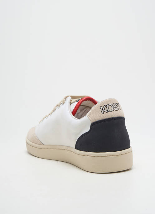 Baskets semelle amovible bout rond blanc KOST homme