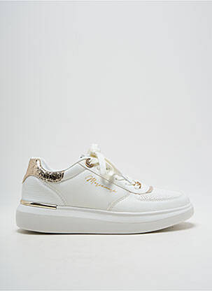 Baskets matière lisse talon de 4 à 6cm blanc MARIAMARE femme