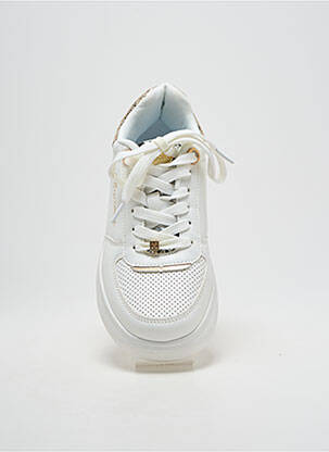 Baskets matière lisse talon de 4 à 6cm blanc MARIAMARE femme