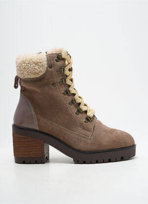 Bottines/boots nubuck talon de 4 à 6cm marron MTNG femme