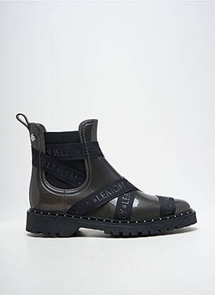 Bottines/boots matière lisse talon plat jusqu'à 3cm gris LEMON JELLY femme