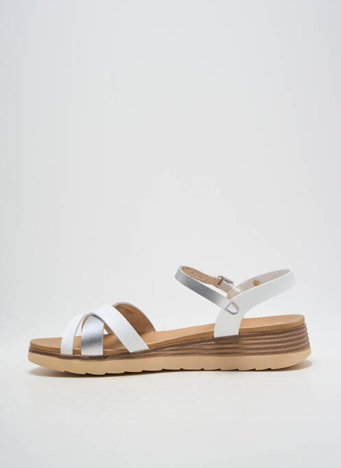 Sandales/nu pieds tissage satiné talon de 4 à 6cm argent XTI femme