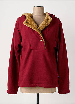 Sweat-shirt à capuche manches longues manches longues rouge KALI YOG femme
