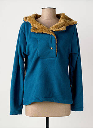 Sweat-shirt à capuche manches longues manches longues bleu KALI YOG femme