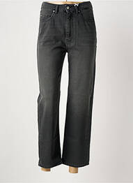 Jeans coupe droite taille haute taille haute gris KANOPE femme