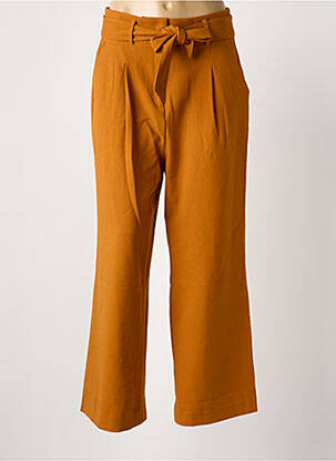 Pantalon large tissage crêpe taille haute orange KING LOUIE femme