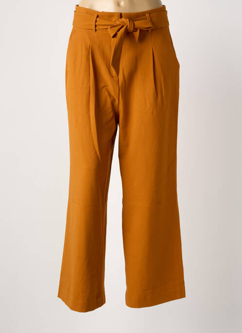 Pantalon large tissage crêpe taille haute orange KING LOUIE femme