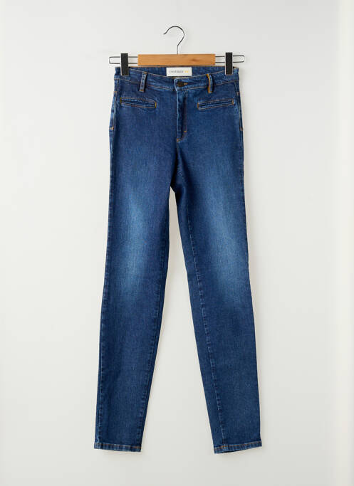 Jeans coupe slim stretch taille haute bleu COUTURIST femme