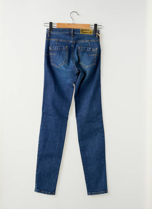 Jeans coupe slim stretch taille haute bleu COUTURIST femme