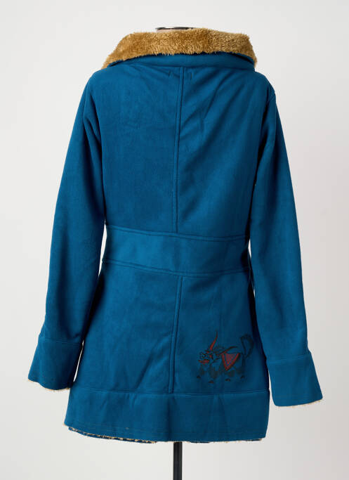 Manteau court bleu KALI YOG femme