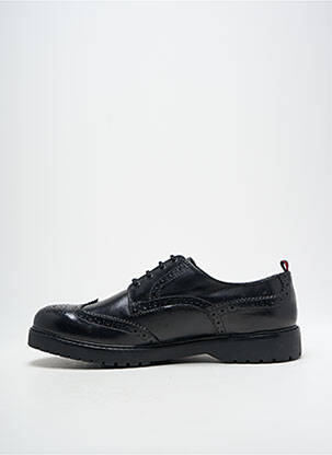Derbies tissage satiné bout rond noir BASE LONDON homme