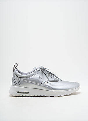 Baskets talon compensé talon plat jusqu'à 3cm argent NIKE femme