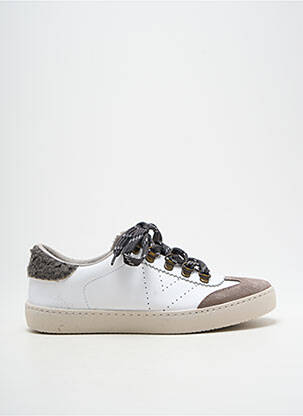 Baskets matière lisse talon plat jusqu'à 3cm blanc VICTORIA femme