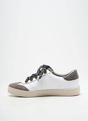 Baskets matière lisse talon plat jusqu'à 3cm blanc VICTORIA femme
