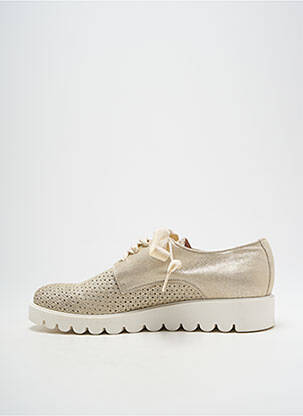 Derbies tissage satiné talon plat jusqu'à 3cm or ACEBOS femme
