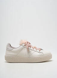 Baskets bout rond talon plat jusqu'à 3cm beige VICTORIA femme