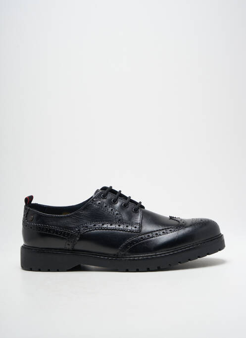 Derbies tissage satiné bout rond noir BASE LONDON homme